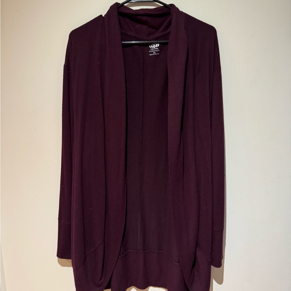 Maurices Purple Open Front Cardigan Sweater